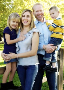 Access Publishing owners Beth and Scott Brennan with their two children.